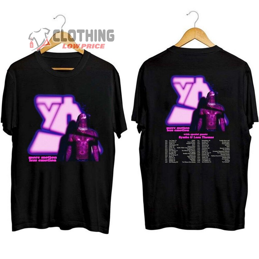 Ty Dolla Sign 2023 Tour Dates Shirt, Ty Dolla Sign 2023 More Motion Less Emotion Concert Merch