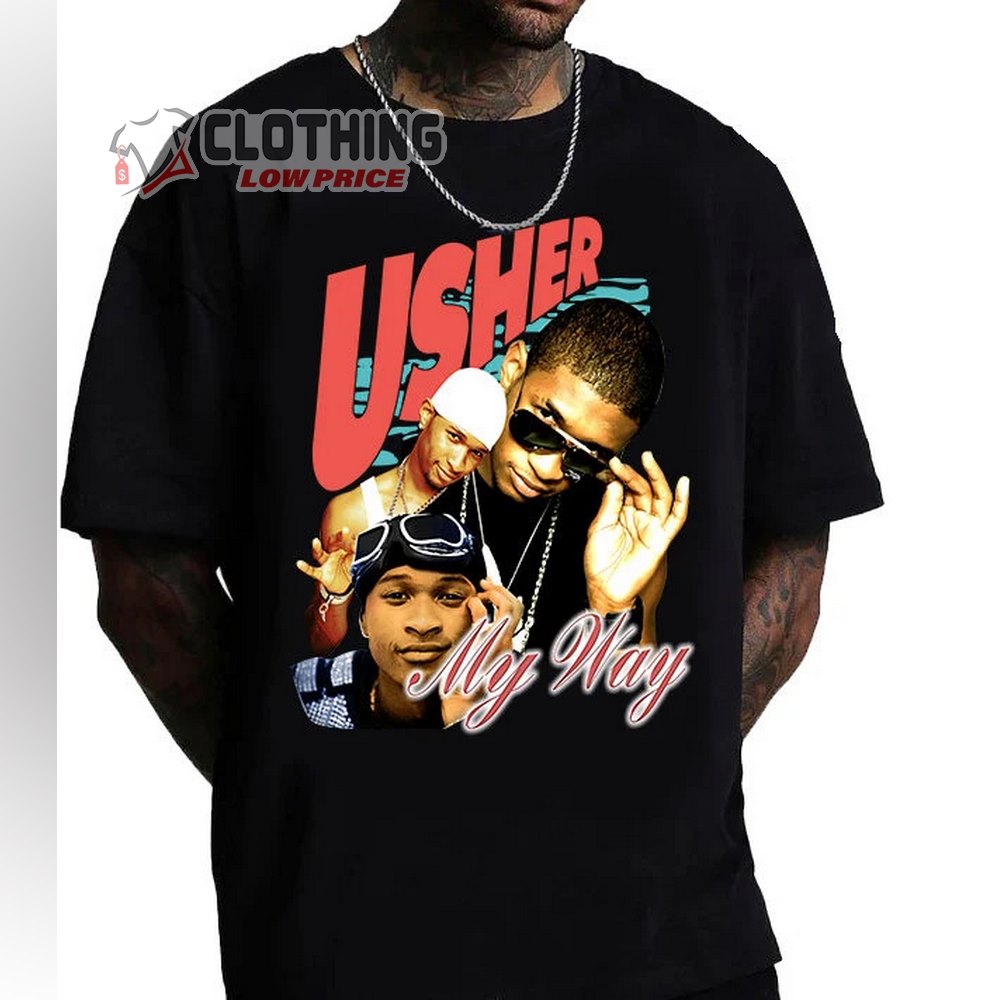 Usher My Way Merch My Way Residency Afterparty - A Taste of Passion Usher Tour 2023 T-Shirt