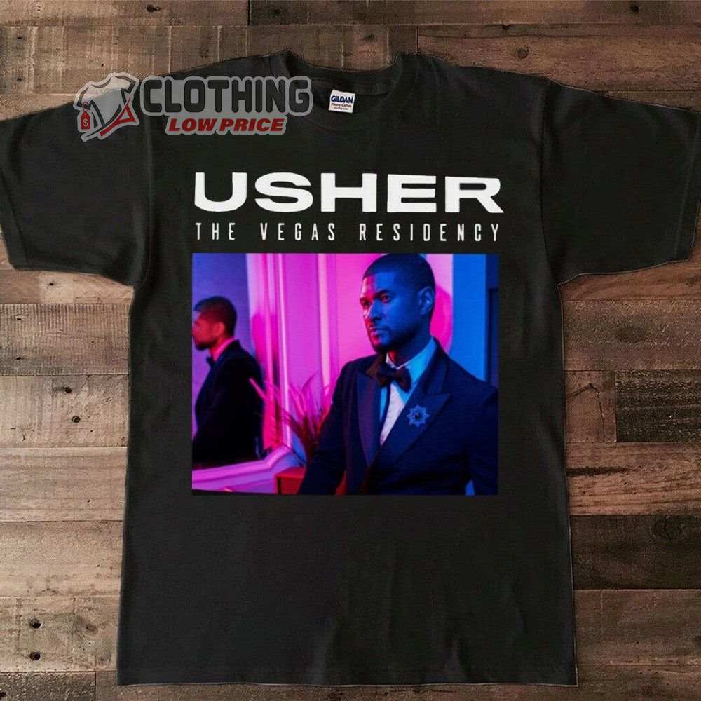 Usher My Way The Vegas Residency Tour 2023 Merch, Usher Music Concert 2023 With Dates T-Shirt