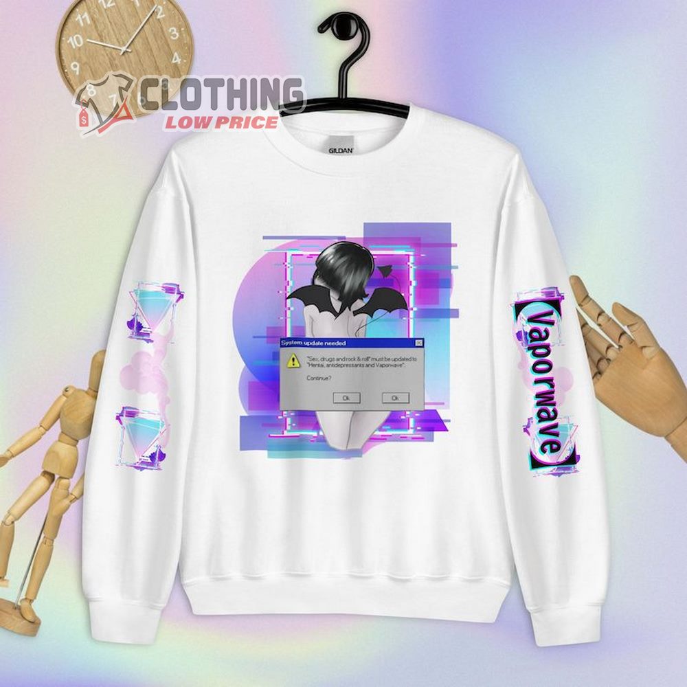 Vaporwave Anime Unisex Sweatshirt, Vaporwave Merch