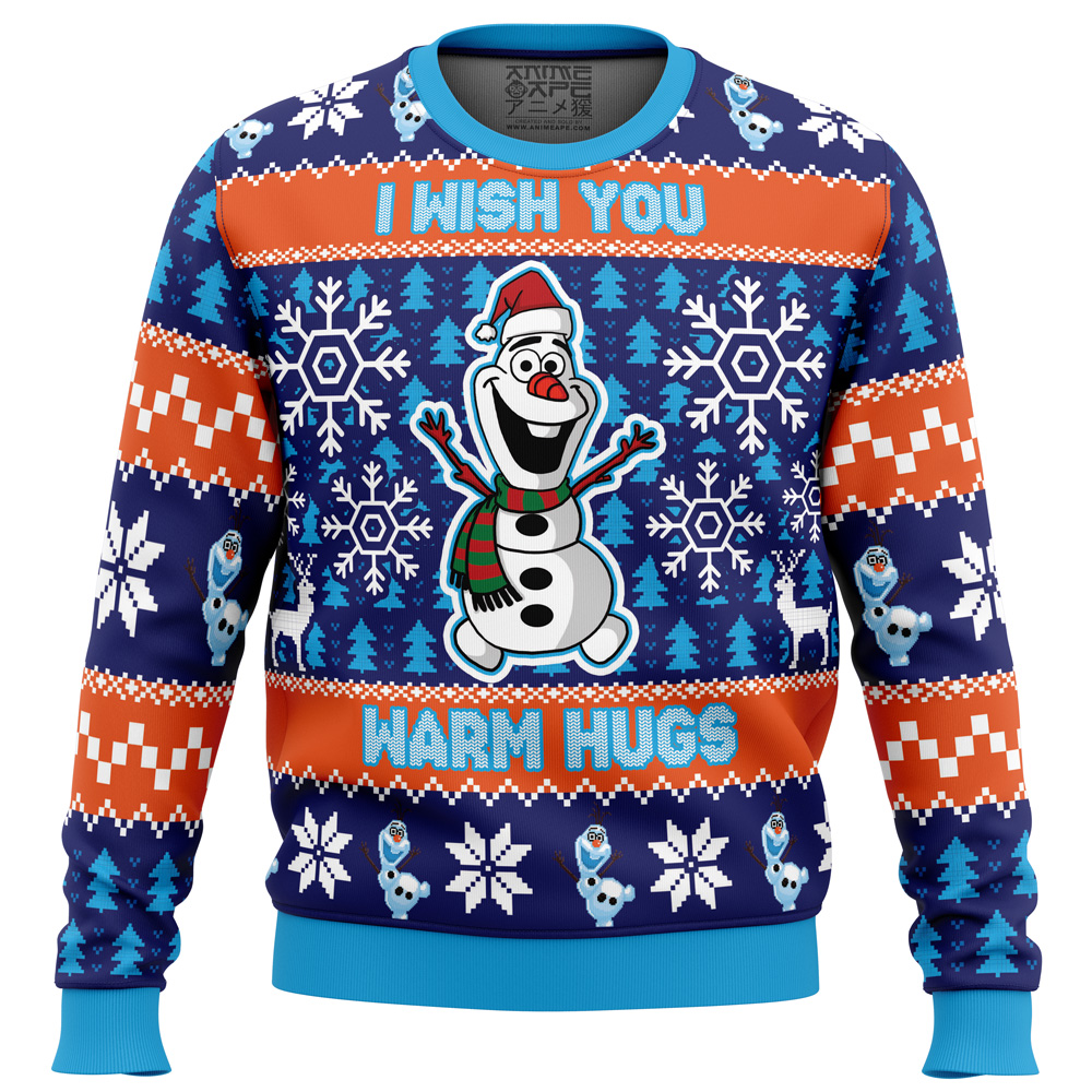 Warm Hugs Frozen Ugly Christmas Sweater - Chow Down Movie Store