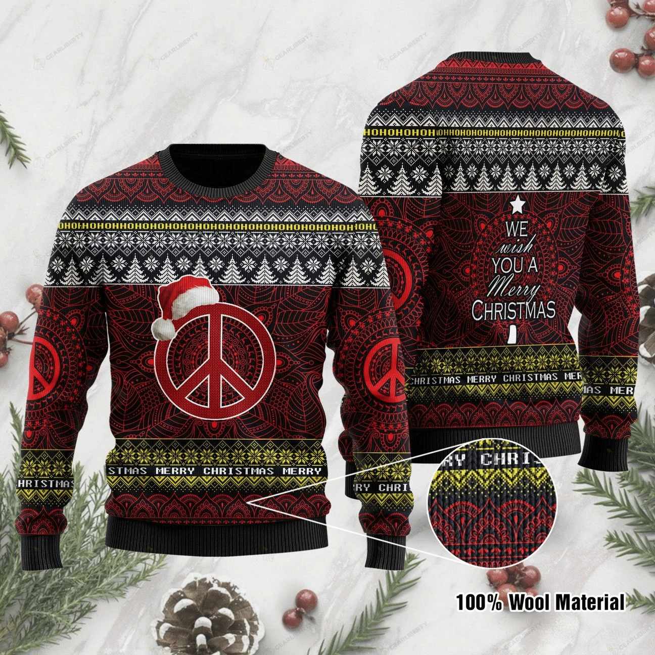 We Wish You A Merry XmasUgly Christmas Sweater US1080 - Chow Down Movie Store