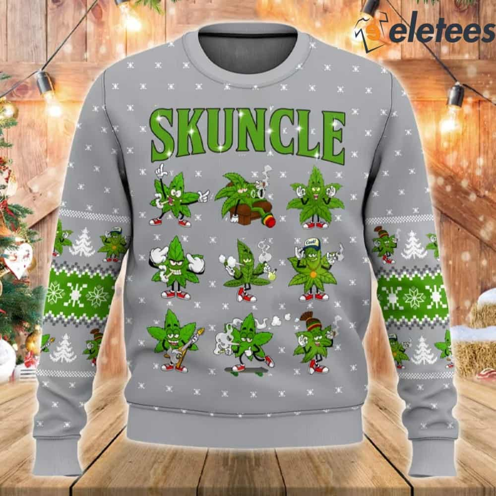 Weed Skuncle Ugly Christmas Sweater