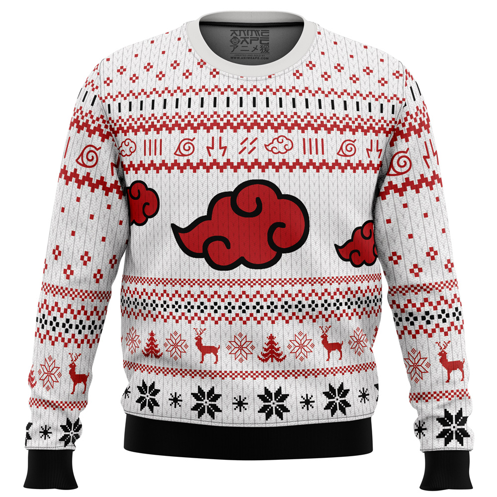 White Christmas Akatsuki Christmas Sweater - Chow Down Movie Store