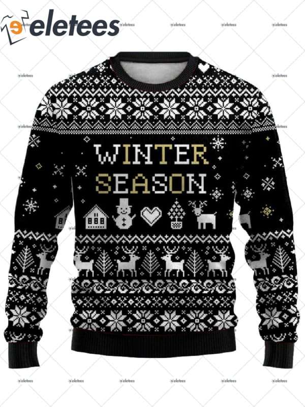 Winter Season Knit Graphic Ugly Christmas Sweater