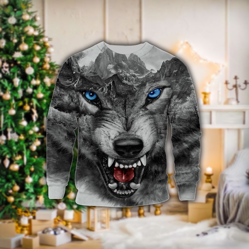 Wolf Tthj Nvm Ugly Christmas Sweater - Chow Down Movie Store