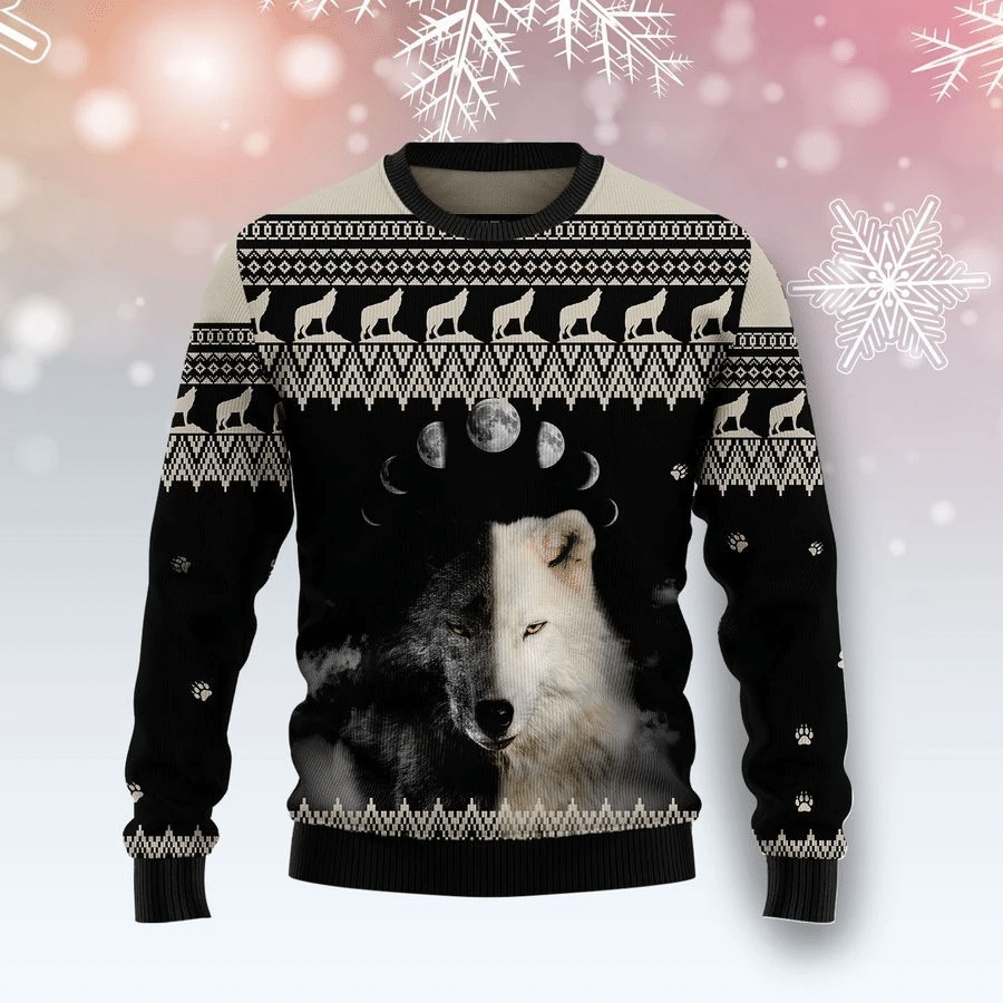 Wolf Ugly Christmas Sweater US1920 - Chow Down Movie Store