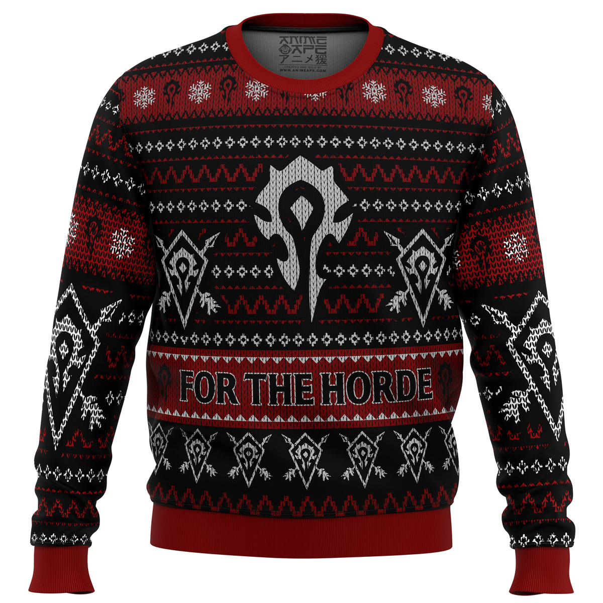 World Of Warcraft For The Horde Ugly Christmas Sweater - Chow Down Movie Store