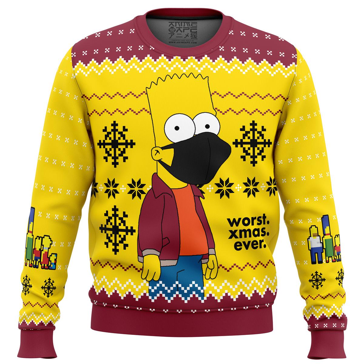 Worst Xmas Ever The Simpsons Ugly Christmas Sweater - Chow Down Movie Store