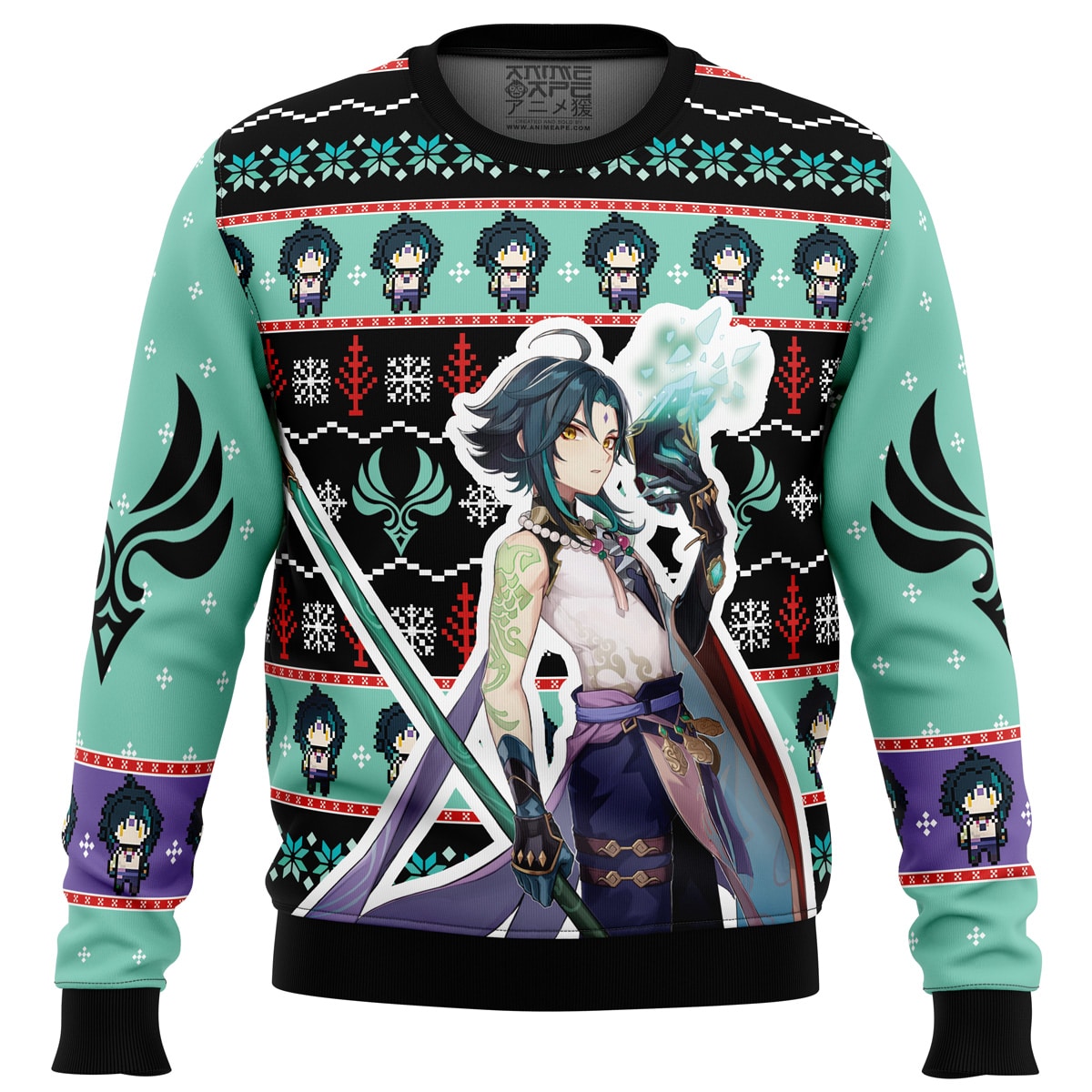 Xiao Genshin Impact Ugly Christmas Sweater - Chow Down Movie Store