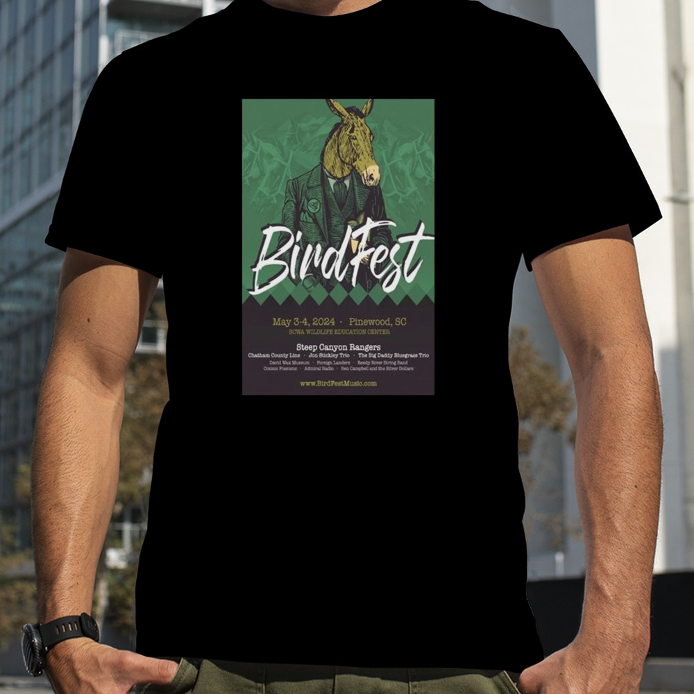 Birdfest Music Festival Pinewood Sc Wildlife Education Center May 3-4 2024 T-shirt