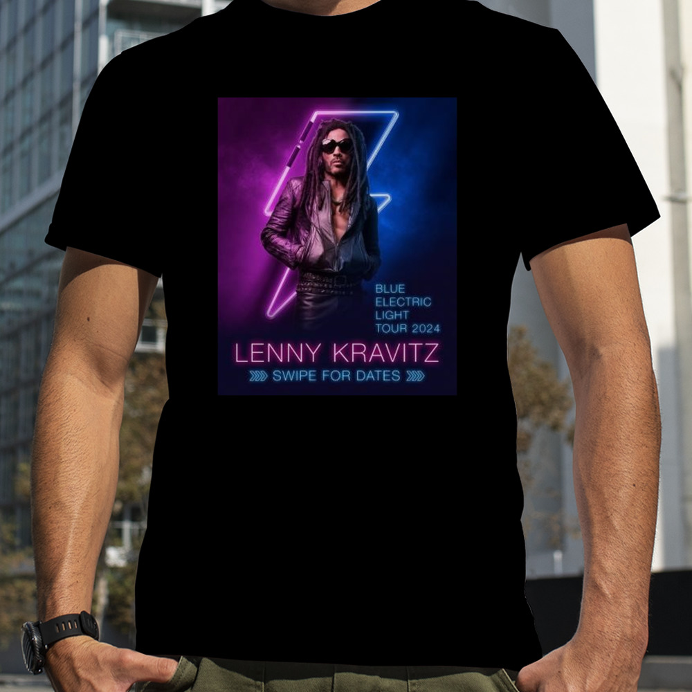 Lenny Kravitz Blue Electric Light Tour 2024 Signature Shirt