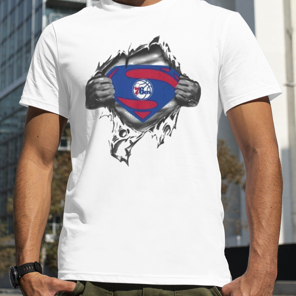 Philadelphia 76ers Blood Inside Superman Shirt