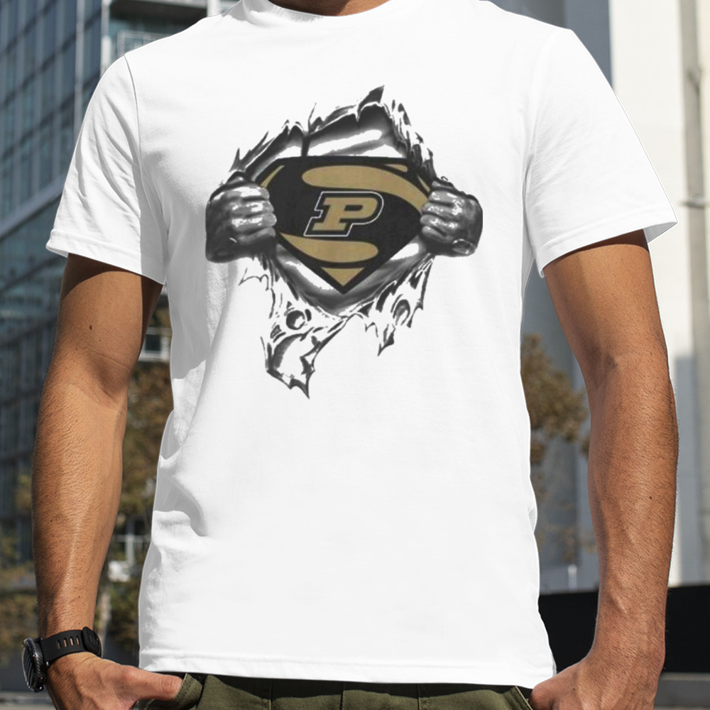 Purdue Boilermakers Blood Inside Superman Shirt