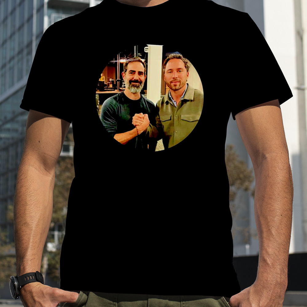 Randy Bohlender Eric Volz meeting Joel Richardson shirt