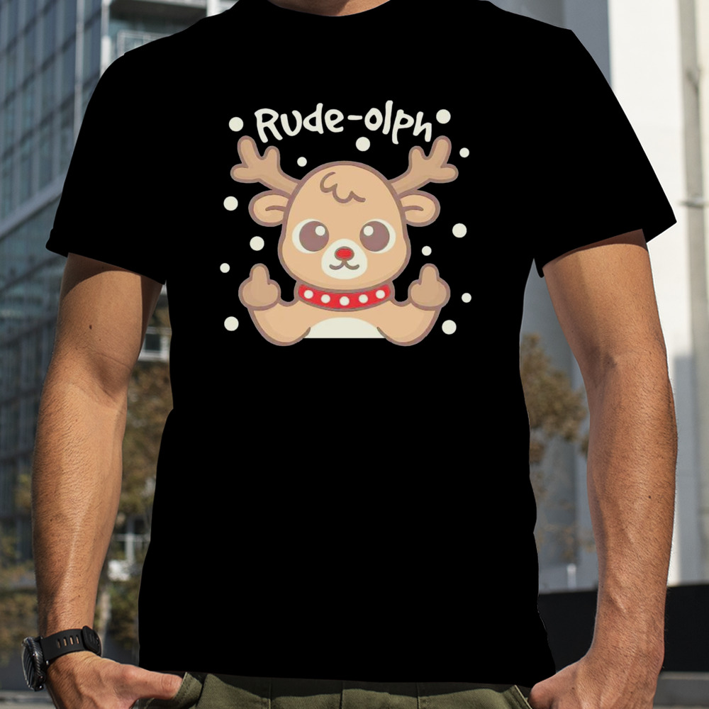 Reindeer rude olph Christmas shirt