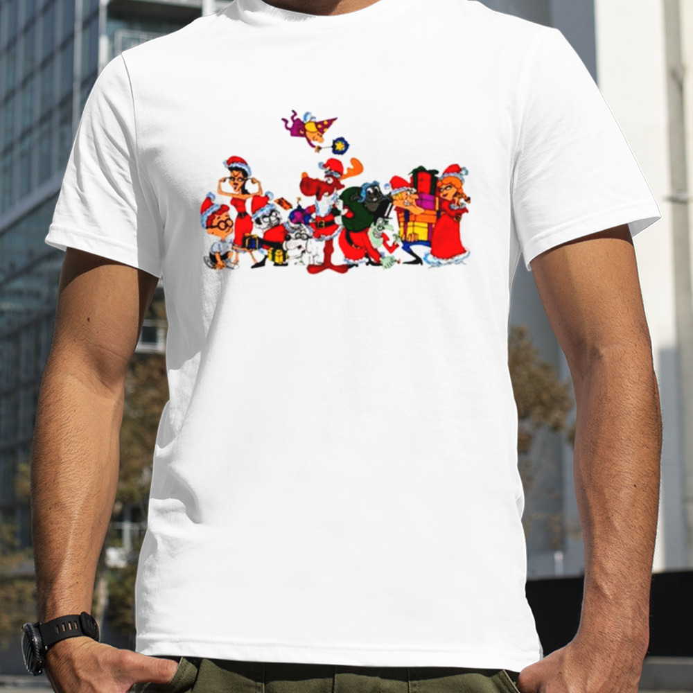 Rocky Bullwinkle Friends Christmas shirt