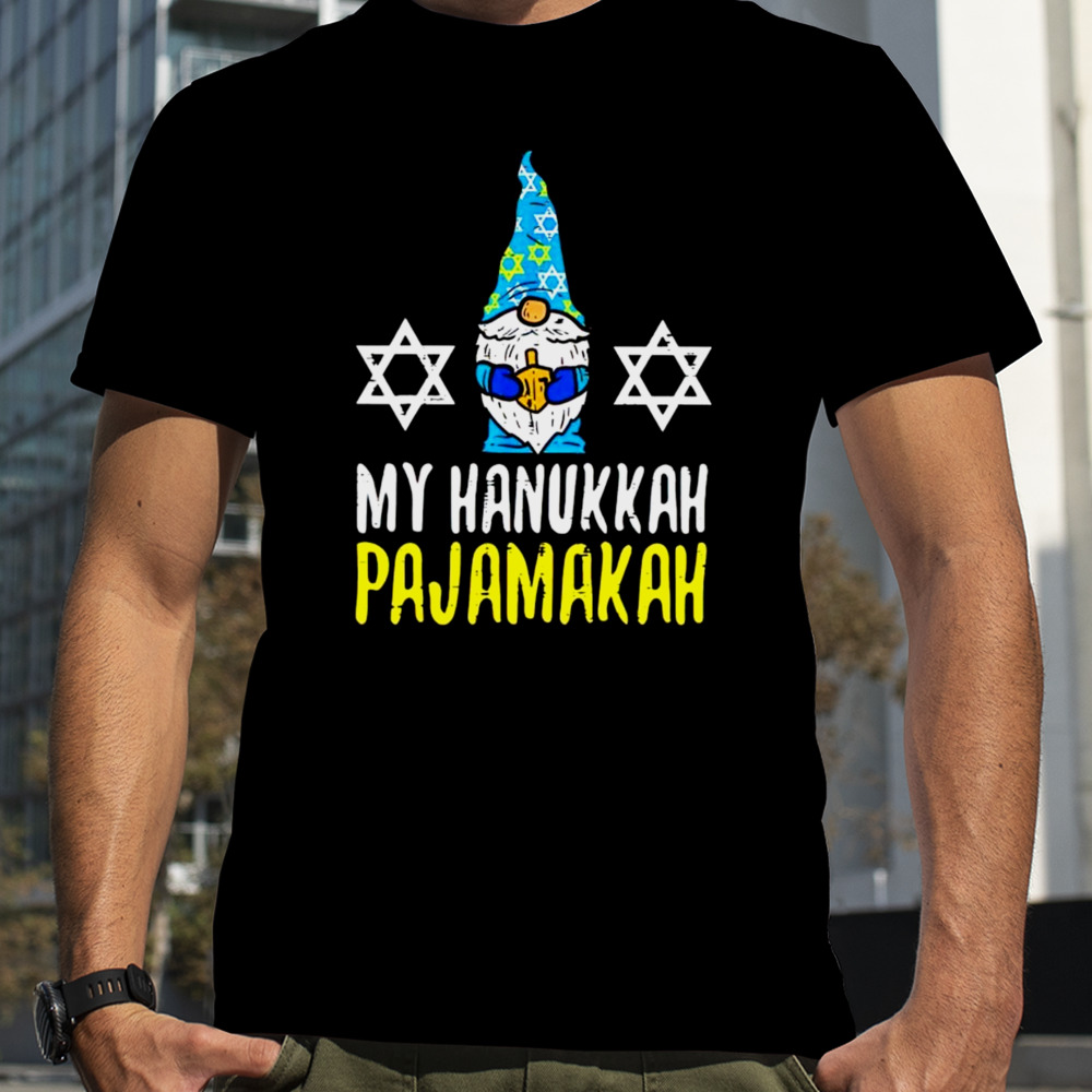 Shalom Gnome my Hanukkah pajamakah shirt