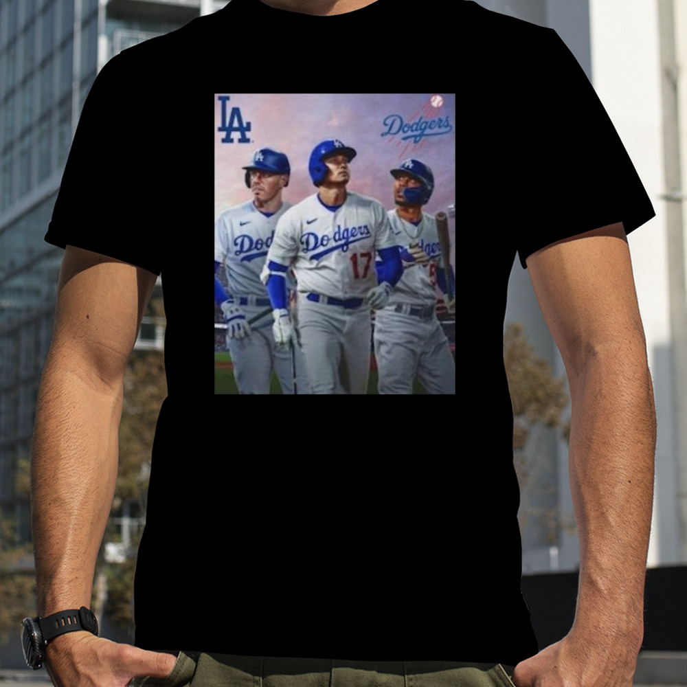 Shohei Ohtani Freddie Freeman Mookie Betts MLB LA Dodgers Vintage Baseball Shirt