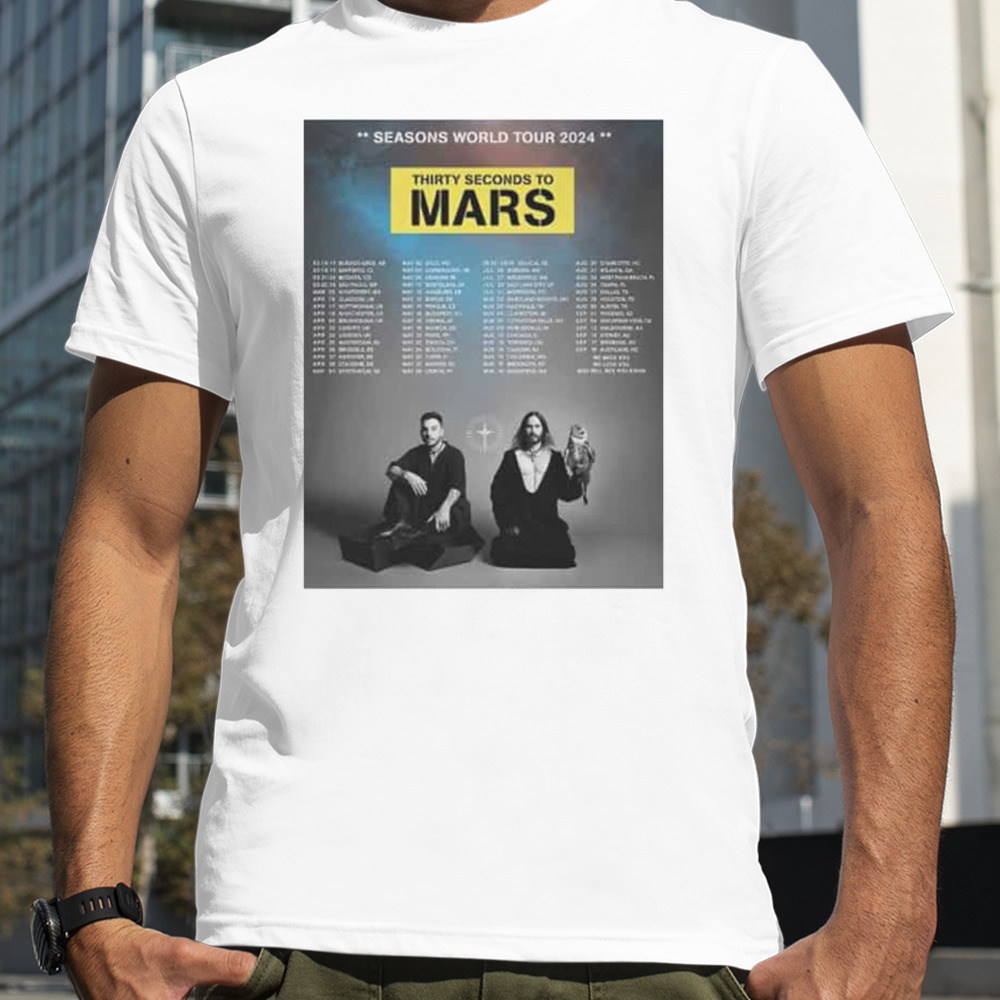 Thirty Seconds To Mars Season World Tour 2024 Poster T-Shirt