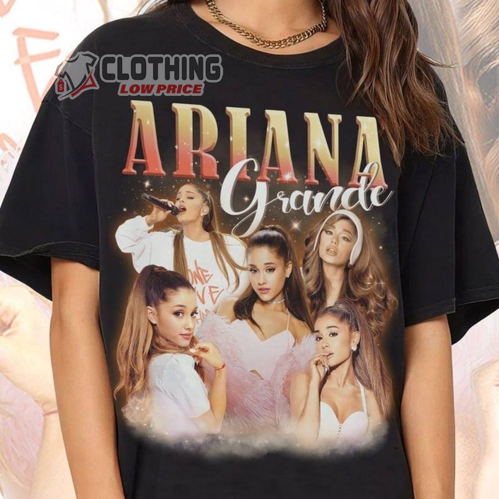 Vintage 90S Ariana Grande Bootleg Classic Graphic T-Shirt, Ariana Grande Retro Bootleg Rap Shirt, Ariana Grande Graphic Homage Tshirt