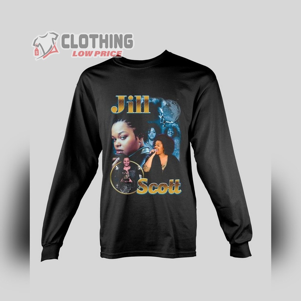 Vintage 90S Jill Scott Retro Shirt, Jill Scott Long Sleeve T-Shirt, Jill Scott Concert Merch - Vntg Raptee