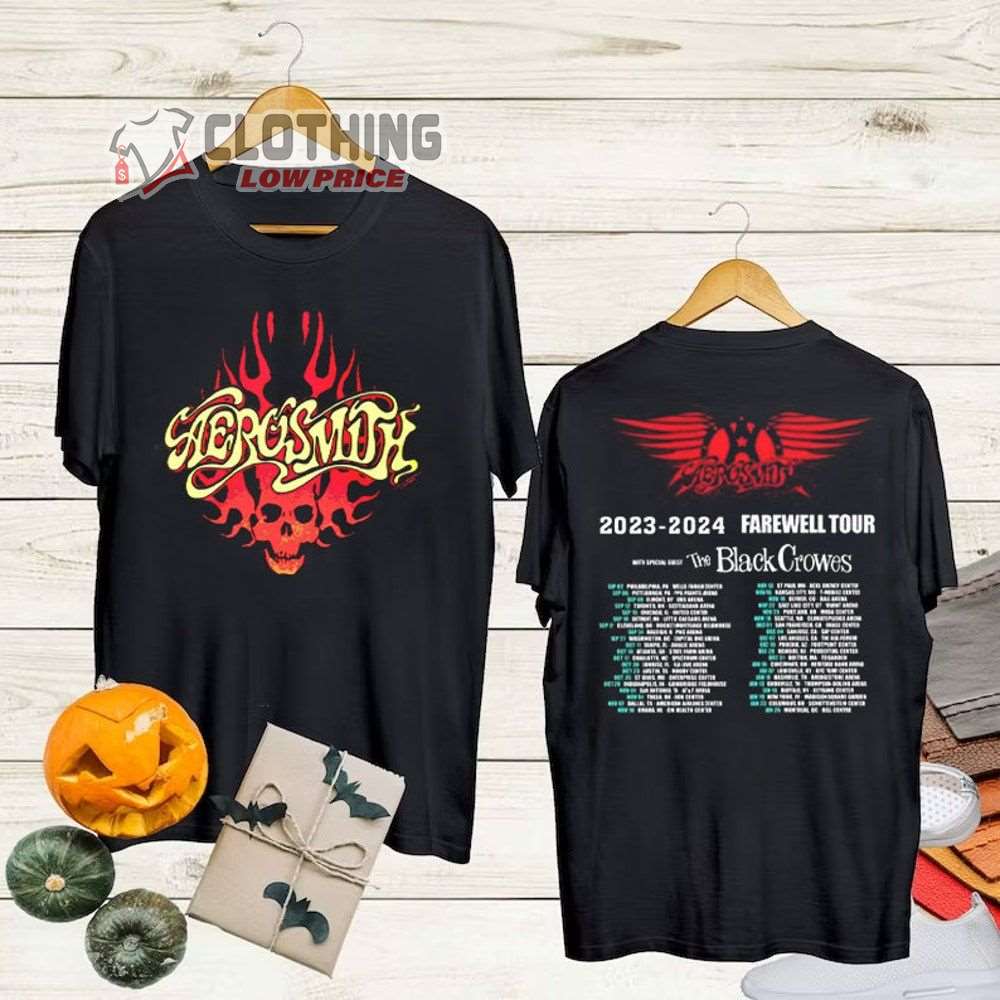 Vintage Aerosmith Band Farewell Tour 2023-2024 Merch, Peace Out Farewell Aerosmith Fan Gift Shirt, Aerosmith Tour 2023 Tickets T-Shirt