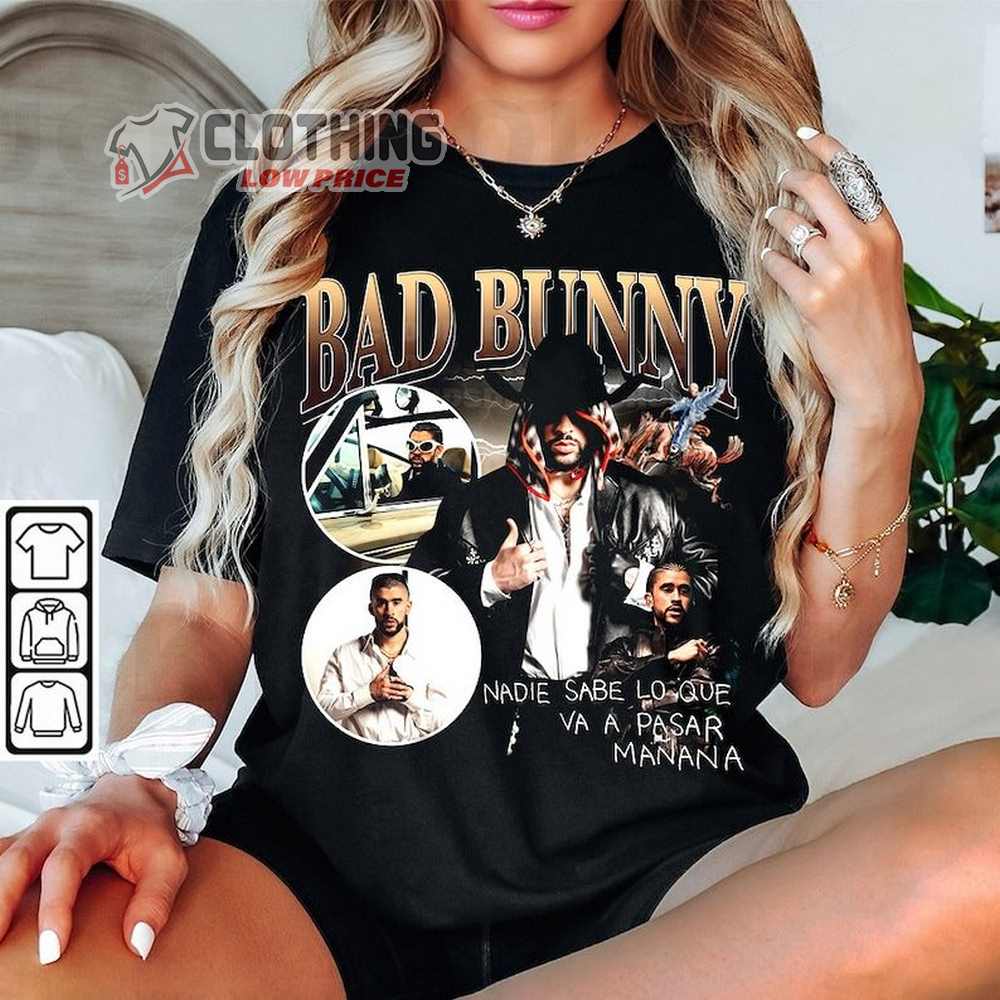 Vintage Bad Bunny Nadie Sabe Album Merch, Bad Bunny Nadie Sabe Shirt, Retro, 90S Vintage, Bootleg Album Tour 2024 T-Shirt