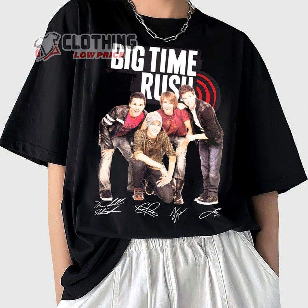 Vintage Big Time Rush Signatures Merch, Big Time Rush Band Music Sweartshirt, Big Time Rush Graphic Tour 2023 T-Shirt