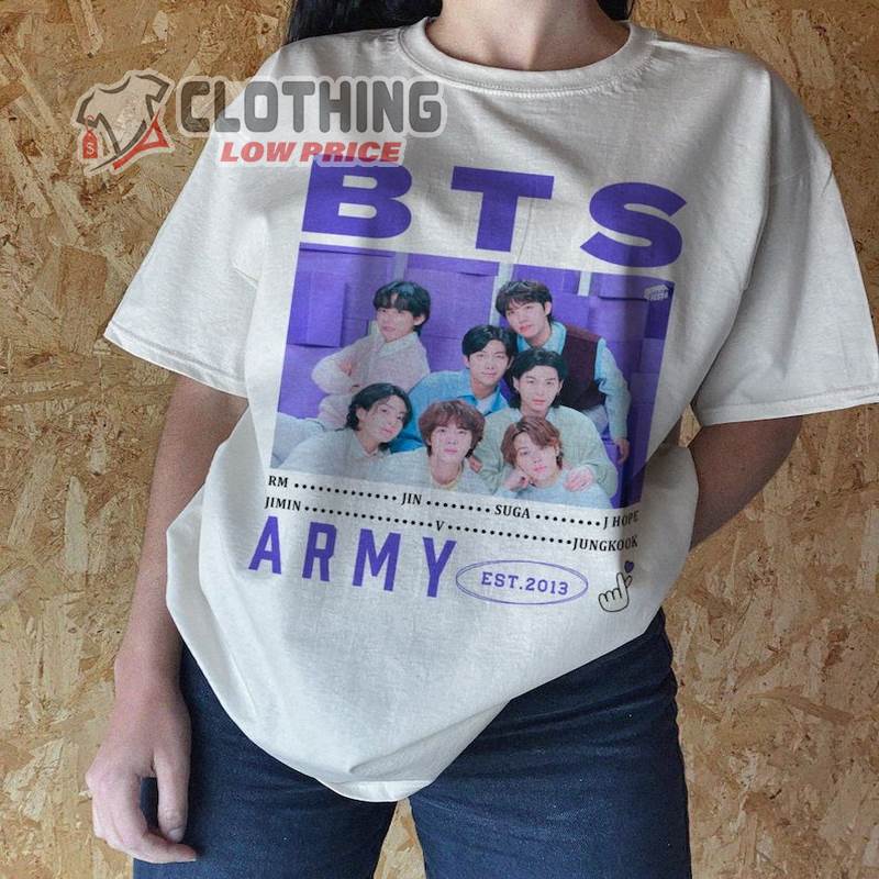 Vintage Bts Music Shirt, Bts Member Unisex Kpop Shirt