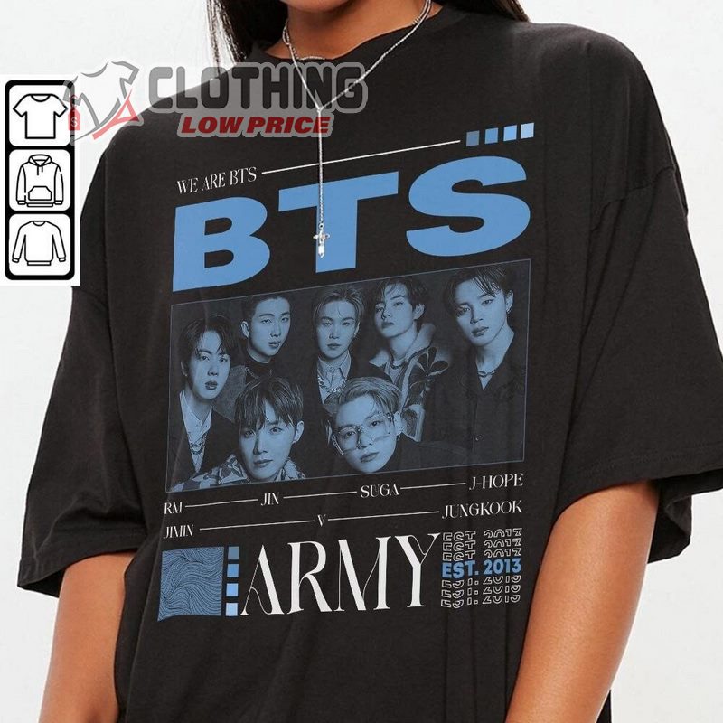 Vintage Bts Shirt, Bts Unisex Kpop Shirt, Vintage Style Korean Pop Sweatshirts T-Shirt Hoodie