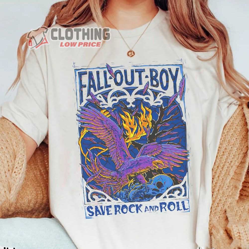 Vintage Fall Out Boy Summer Tour 2023 Merch, Fall Out Boy 2023 Save Rock And Roll Shirt, So Much For Stardust Tour T-Shirt