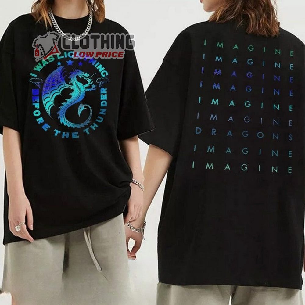 Vintage Imagine Dragons Lightning Thunder Sweatshirt, Imagine Dragons Leader Singer Shirt, Imagine Dragons Mercury Tour 2023 Shirt