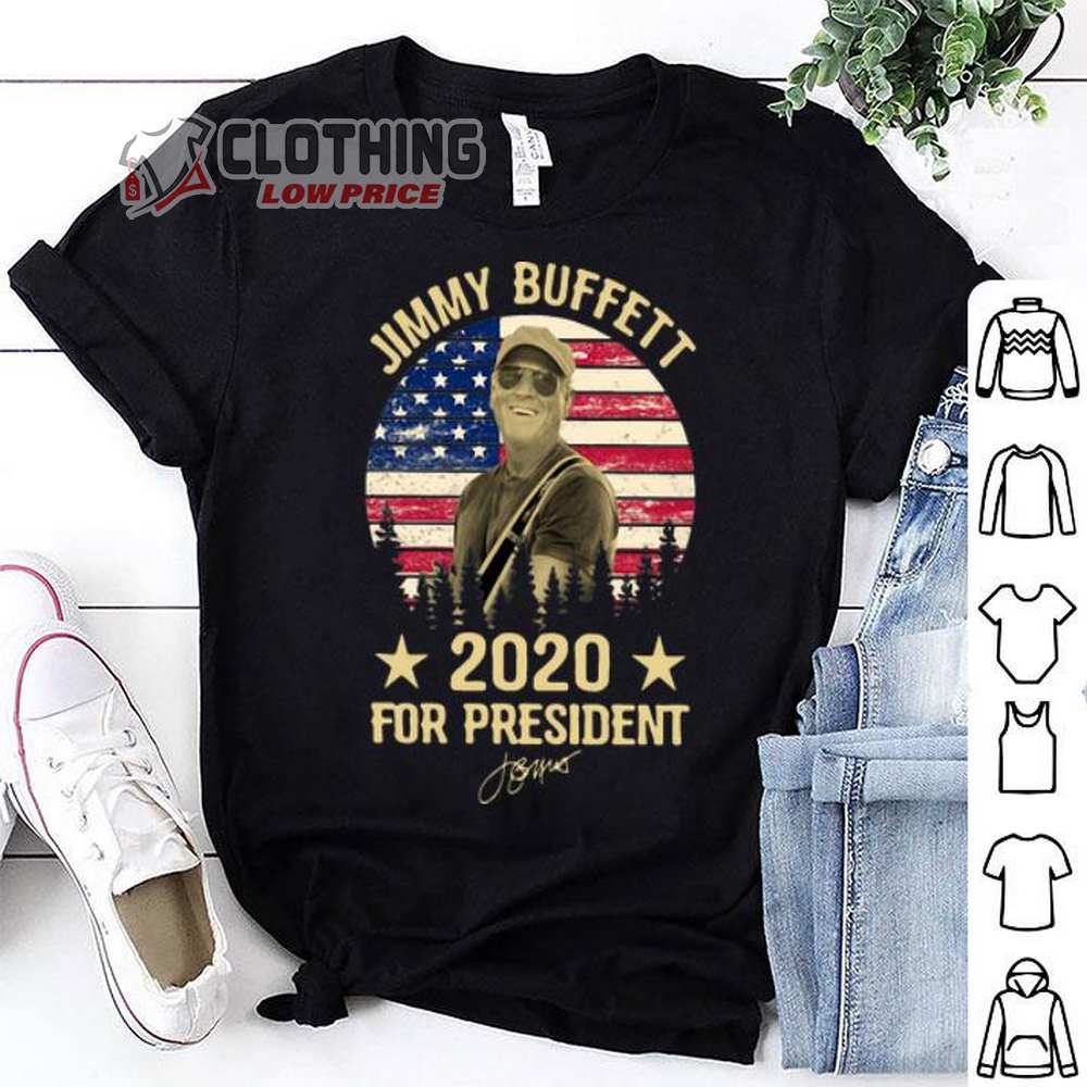 Vintage Jimmy Buffett 2020 For President American Flag Shirt, Jimmy Buffett Jurassic World Shirt, Jimmy Buffett American Tour 2023 Shirt