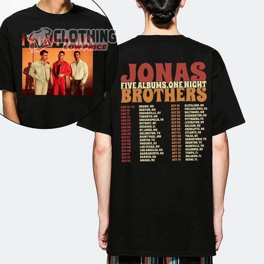 Vintage Jonas Brothers Setlists Shirt, I Love Hot Dads Shirt, Jonas Brother Tour Dates 2023 Merch