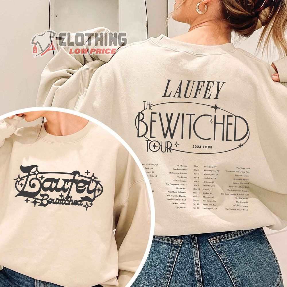 Vintage Laufey The Bewitched Tour 2023 Sweatshirt, Laufey 2023 Tour Dates T-Shirt, The Bewitched Tour 2023 Hoodie, Laufey Music Tour 2023 Tee