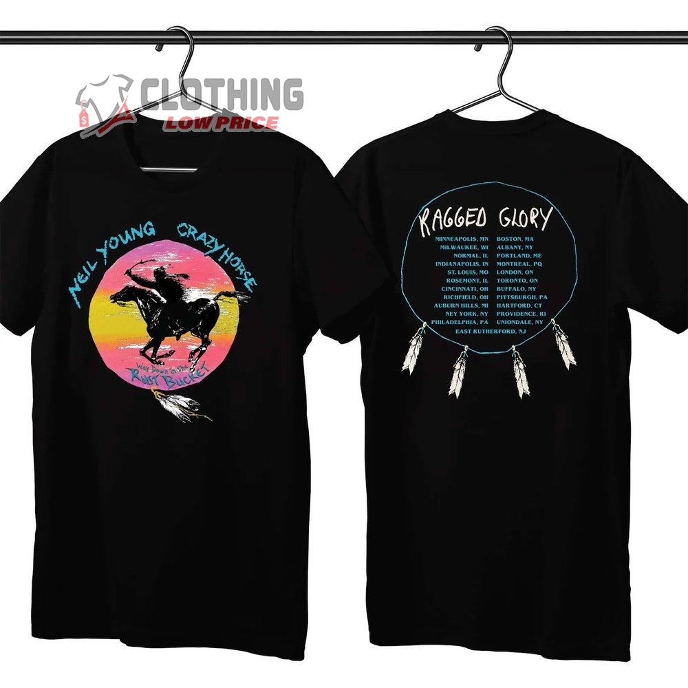 Vintage Neil Young Crazy Horse Ragged Glory 1991 Concert Merch, Ragged Glory T-Shirt