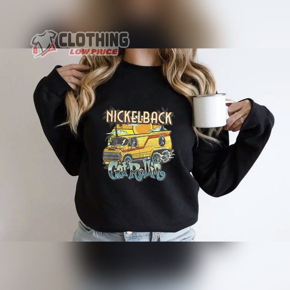 Vintage Nickleback Band Sweatshirt, Nickleback Get Rollin New Album Shirt, Nickleback Merch, Nickelback T-Shirt