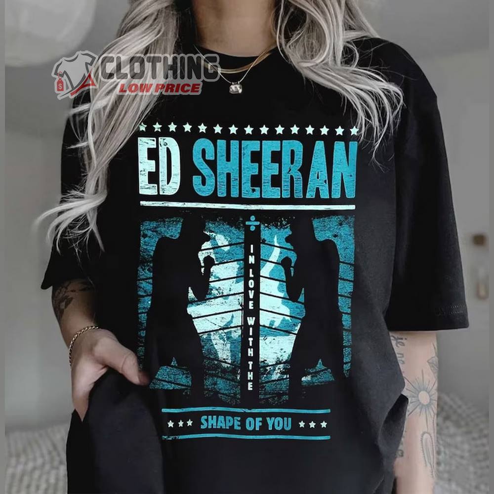 Vintage Shafe Of You Ed Sheeran Tour 2023 Merch, Ed Sheeran Music Songs Tour 2023 Shirt The Mathletics Concert 2023 T-Shirt