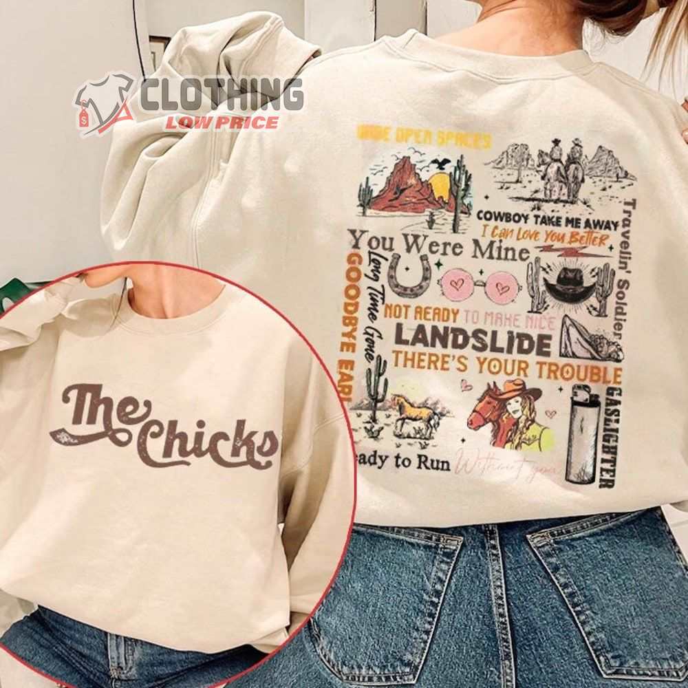 Vintage The Chicks Country Music Band Tour 2023 Merch, The Chicks World Tour 2023 Sweatshirt