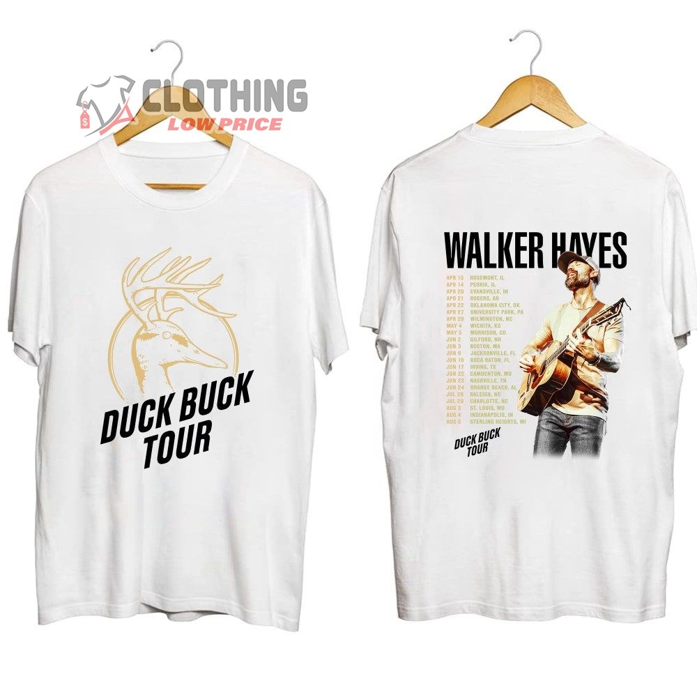 Walker Hayes Duck Buck Tour 2023 Merch, Walker Hayes World Tour 2023 Setlist Shirt, Walker Hayes Country Music 2023 Tour T-Shirt