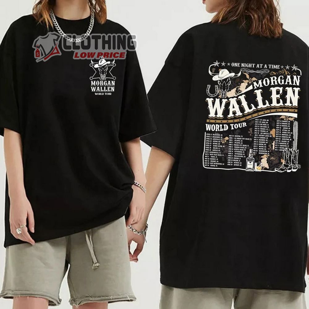 Wallen Western World Tour Merch, Wallen Western One Night At A Time Shirt, Wallen Western Country Music 2023 T-Shirt