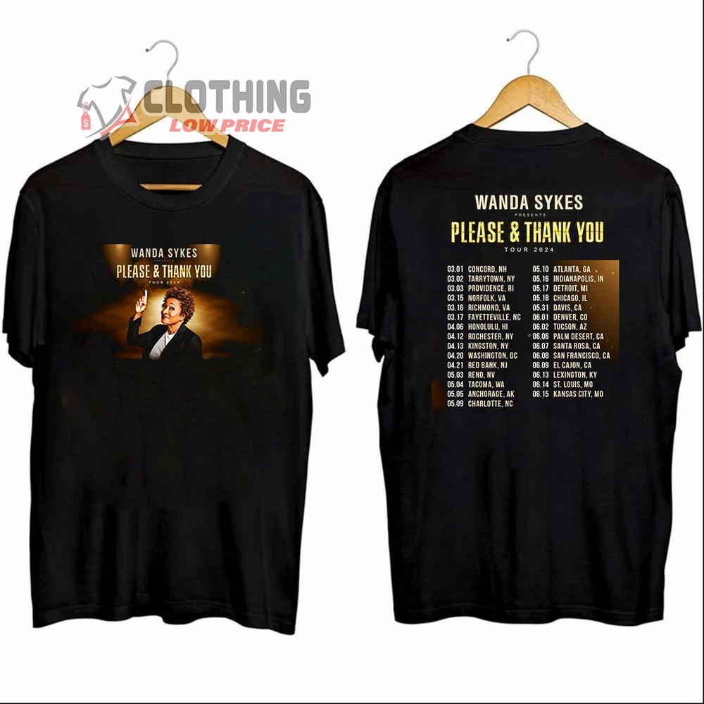 Wanda Sykes Tour 2024 Merch, Wanda Sykes Please & Thank You 2024 Tour Shirt, Comedian Wanda Crossword Clue T-Shirt