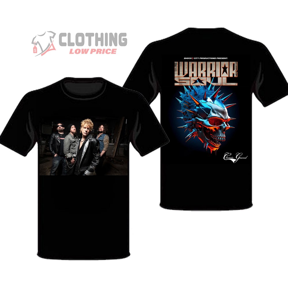 Warrior Soul Tour 2023 Band Memembers Poster Merch, Warrior Soul Tour 2023 Skull Classic Grand T-Shirt