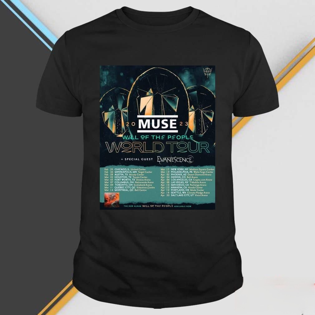 Will Of The People World Tour 2023 Muse UK Stadium Tour Merch Muse Tour 2023 Milton Keynes Tickets T-Shirt