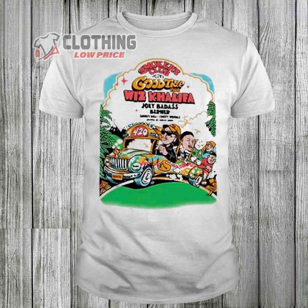 Wiz Khalifa Concert 2023 Merch, Smokers Clus Presents Good Trip Tour 2023 Wiz Khalifa T-Shirt