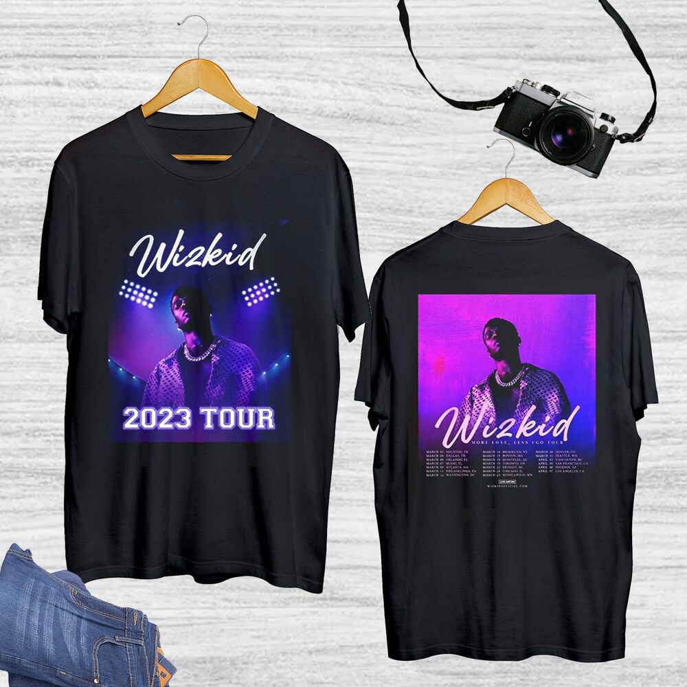 Wizkid 2023 Tour Merch, Wizkid More Love Less Ego Tour 2023 Shirt More Love Less Ego Tour 2023 T-Shirt