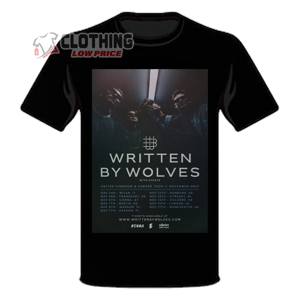 Written By Wolves UK Tour 2023 Schedule T-Shirt