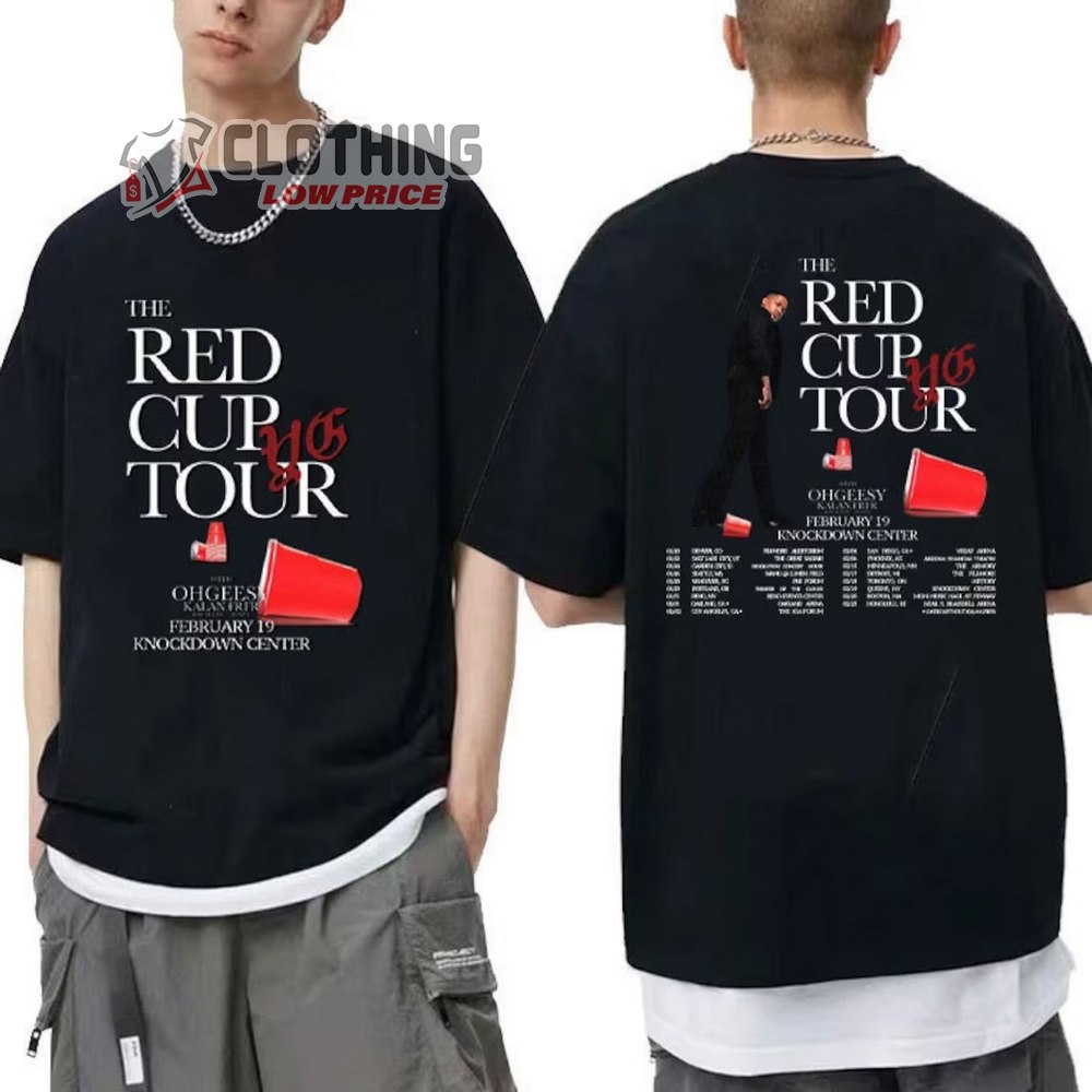 YG The Red Cup Tour 2023 Setlist Merch YG Rapper Music Tour 2023 Shirt The Red Cup Tour 2023 Tickets T-Shirt