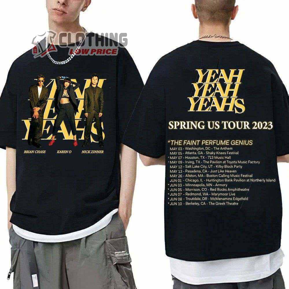 Yeah Yeah Yeahs Band Announces Spring 2023 Us Tour Merch Spring Tour 2023 Shirt Yeah Yeah Yeahs Band Tour 2023 Tickets T-Shirt